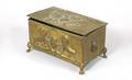 363 Copper Paw Footed Box with Embossed Motifs