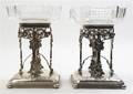 A Pair of English Tazzas in SilverPlate Stands
