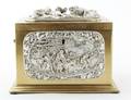 A Continental Gilt and Silvered Metal Table Casket