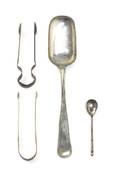 Four Silver Flatware Servers