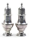 A Pair of George III Silver Casters Jabez  Thomas Daniel London 1772