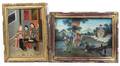 Two Chinese Reverse Paintings on Glass