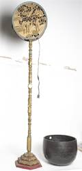 A Chinese Lacquered Floor Lamp
