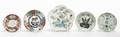 A Set of Five Assembled Chinese Polychrome Enamel Ceramic Dishes