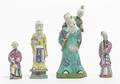 A Chinese Polychrome Enamel Ceramic Figural Group