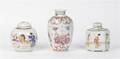 Three Chinese Polychrome Enamel Porcelain Articles