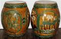 A Pair of Chinese Glazed Garden Seats