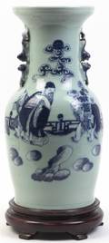 A Chinese Blue and White Baluster Vase
