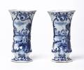 A Pair of Delft Ceramic Vases