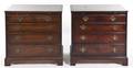 A Pair of Georgian Style Mahogany Bachelor Chests