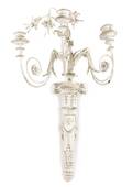 A Neoclassical Style Painted ThreeLight Sconce