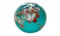 669 Lundberg Studios World Globe Glass Paperweight