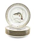 Six Royal Copenhagen Ichthyological Dinner Plates