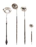 A Group of Three Georgian Silver Toddy Ladles