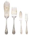 A SheffieldPlate Fish Flatware Service Elkington  Co Late 19th Century
