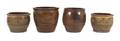 A Group of Four Asian Export Glazed Pottery Planters