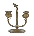 A Tiffany Studios Bronze TwoLight Candelabrum