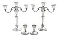 A Pair of Silver ThreeLight Candelabra Gorham Mfg Co Providence RI Mid20th Century