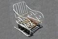 584 Wrought Iron Painted Garden Rocker with Arms