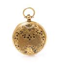 An 18 Karat Yellow Gold and Polychrome Enamel Hunter Case Pocket Watch