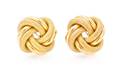 A Pair of 14 Karat Yellow Gold Knot Motif Earclips