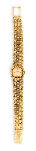 An 18 Karat Yellow Gold Wristwatch Omega