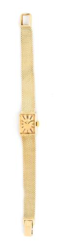 A 14 Karat Yellow Gold Wristwatch Omega