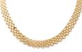 A 14 Karat Yellow Gold Texture Necklace