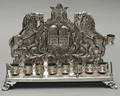 582 19th C Russian Sterling Silver Menorah