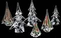 556 Set of Six Glass Christmas Trees