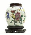 A Chinese Polychrome Enamel Porcelain Ginger Jar