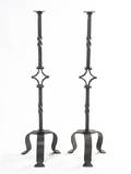 A Pair of Iron Torchieres
