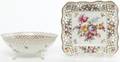 Two Dresden Porcelain Reticulated Bowls