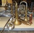 A Collection of Five Vintage Horns