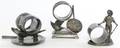 Three American SilverPlate Figural Napkin Rings Late 19th Century