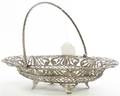 An Oval SilveredMetal Basket