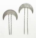 Two American Silver Hair Pins Dominick  Haff New York 1879