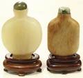 Two Carved Stone Snuff Bottles