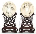Two Chinese Ivory Discs