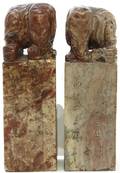 A Pair of Japanese Soapstone Seal Stamps
