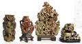 A Group of Four Chinese Soapstone Carvings