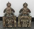 Two Namchi Carved Wood Fertility Figures