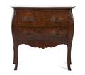 A Louis XV Style Burlwood Commode