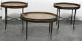Three English Shell Marquetry Inlaid Mahogany Low Tables