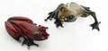 Two Patinated Bronze Frogs Tim Cotterill
