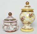 Two Mackenzie Childs Lidded Vases