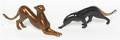 Two Bronze Jungle Cats Loet Vanderveen