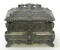A Continental Pewter Lock Box