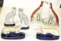 Two Pairs of Staffordshire Canine Figures