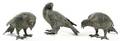 Three Cast Metal Birds